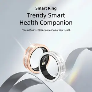 Women Smart Ring Fitness Tracker Sleep Monitor Period Tracker Sports Modes IP68 Waterproof Remote Camera Diamond Fashion Compatible iPhone Android