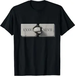 8647 Roman Numerals LXXXVI XLVII Stealth T-Shirt