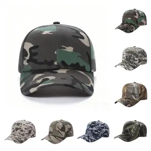 Unisex Camouflage Baseball Hat, Polyester Material, Adjustable Size, Ideal for Outdoor Activities, Military-Inspired Design