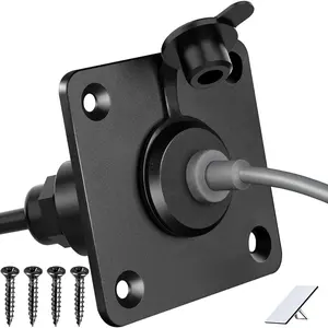 Waterproof Wall Socket Passthrough for Starlink Mini, Aluminum DC 5.5 x 2.1 Female Power Connector Outlet/Port – Perfect for RV Campervan, Caravan, Motorhome, Battery Box(1 Pack)