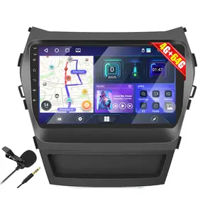 Android Radio for【Hyundai Santa Fe IX45 2013-2017】with 9 Inch Touch Screen, Carplay Android Auto Radio with WIFI Mirror Link/Hi-Fi+AHD Backup Camera