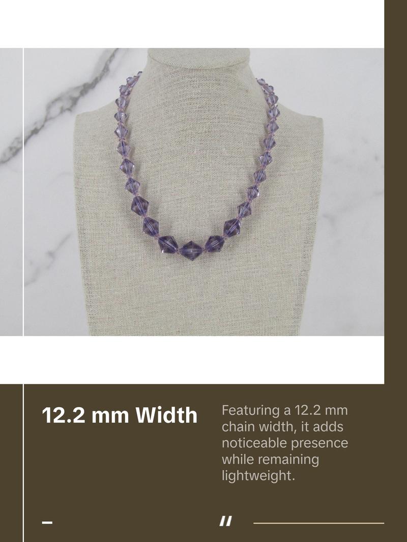 Purple Glass Bead Vintage Necklace