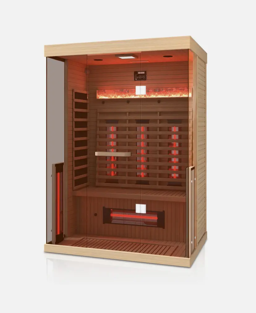 2-3 Person Portable Far Infrared Sauna Hemlock Carbon Heating Bluetooth