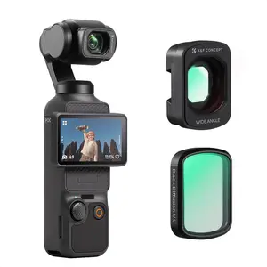 K&F CONCEPT Magnetic Wide Angle Lens & 1/4 Black Diffusion Filter Set Compatible with DJI Osmo Pocket 3, 2 Pack Wide-Angle Lens Black Diffusion 1/4 Filter, Magnetic Attach/Multi-Coated/Optical Glass