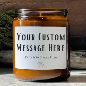 Create Your Own Custom Candle - Friend Gift - Soy Candle - 46 Scents to choose - Personalized gifts - Funny Candles - Customized Gift