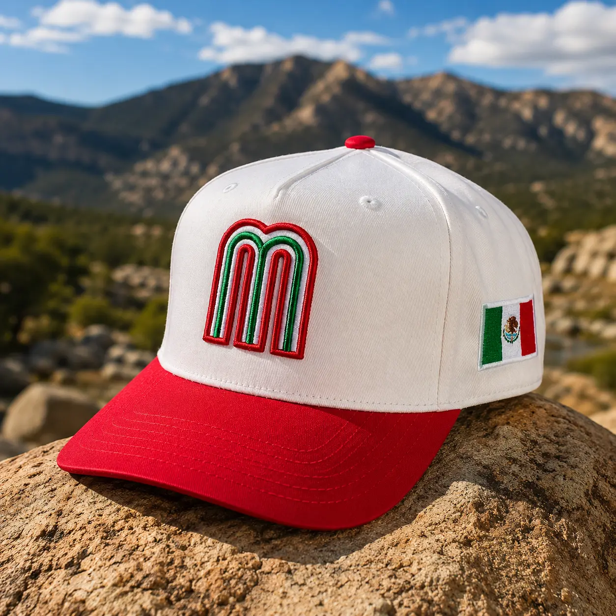 Mexico Hat Mexican Flag Baseball Cap Embroidered M Hat Adjustable Snapback Cap Mexican Pride Hat Hispanic Heritage Cap Gift for Men Women Everyday Wear