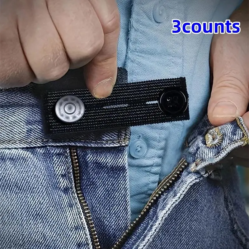 Adjustable Elastic Waist Extenders for Pants, Comfort Fit for Pregnancy & Plus Size, Durable Plastic Buckle, Textured Grip Handles, Supportive Accessory, Daily Use