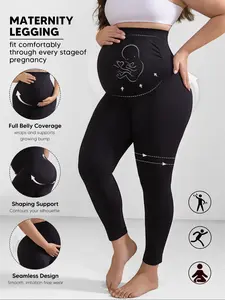 Maternity over Belly Leggings, Seamless High Waist Pregnancy Support, Full Belly Coverage, Soft Stretch Fabric, All Stages of Pregnancy, Prenatal Maternity Clothing