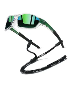 Luxury Sport Sunglasses with Chain, Uv400 Protection, Square Frame Design, Multiple Colors Available, Ideal for Outdoor Activities & Driving