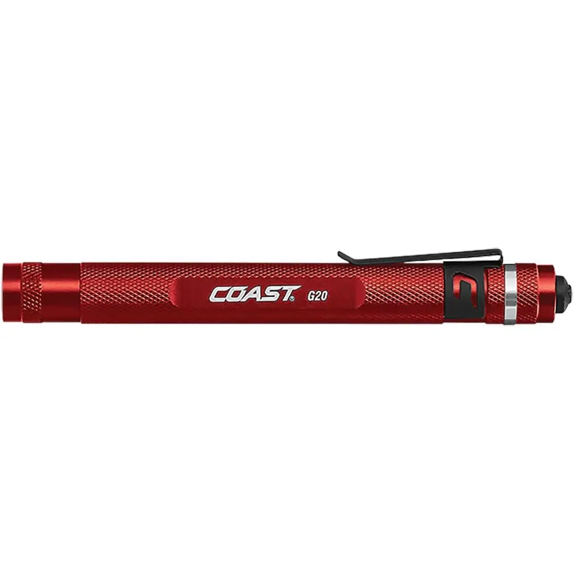 G20 Inspection Beam LED Penlight with Adjustable Pocket Clip and Consistent Edge-To-Edge Brightness, Red, 54 lumens