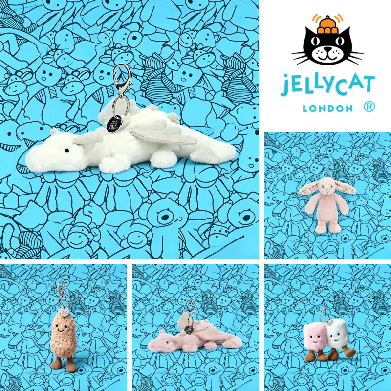 Jellycat Keychains 2026 Limited Plush Keychain Collection, Cute Soft Stuffed Animal Charm, Must-Have Daily Accessory, Back To School Birthday Gift