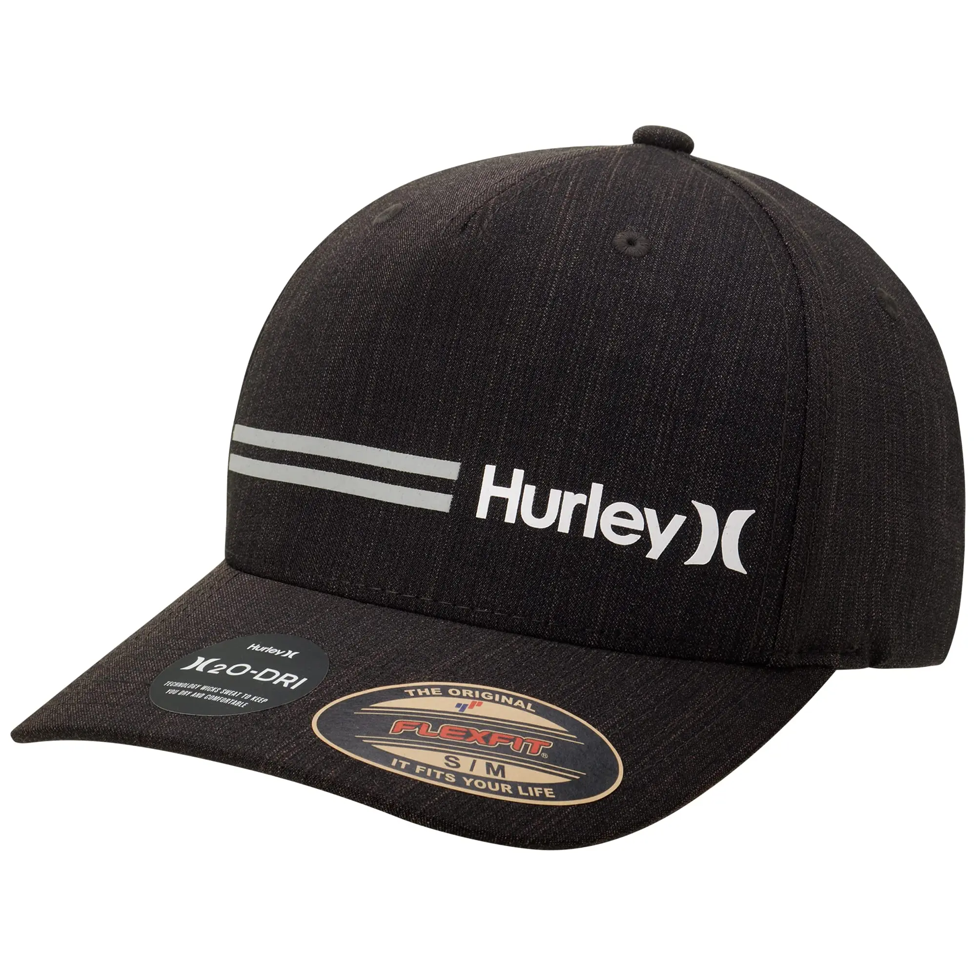 Hurley Men's Breathable Stretch Quick-Dry Fitted Curved Bill Baseball Cap