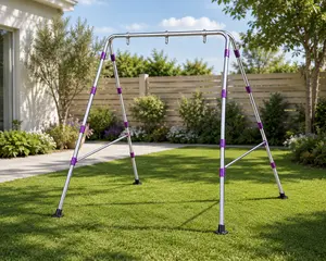 Foldable Swing Stand Heavy Duty Metal A Frame for Indoor Outdoor Hammock Chair, Backyard Swing Stand with 280lbs Capacity, Grey
