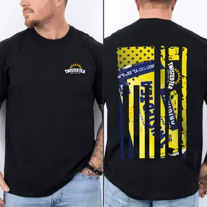 Twisted Tea US Flag T-Shirt, American Fresh Beer Summer 4th of July Drinking 2 Sides Graphic Tee, Twisted Tea Summer Outfits Menswear Womenswear Casual Unisex