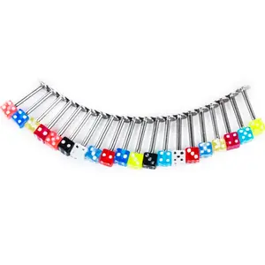 16 Gauge 3 mm Dice Lip Labret for Male and Female Daily Wear
