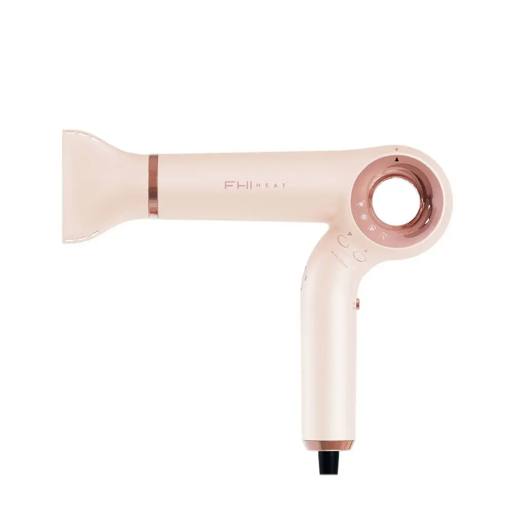 FHI HEAT AeroMax Collapsible Hair Dryer, Fast Drying Ionic Tool for Smooth Blowouts, BLDC Motor with Digital Controls, 1600W Power, Light Pink