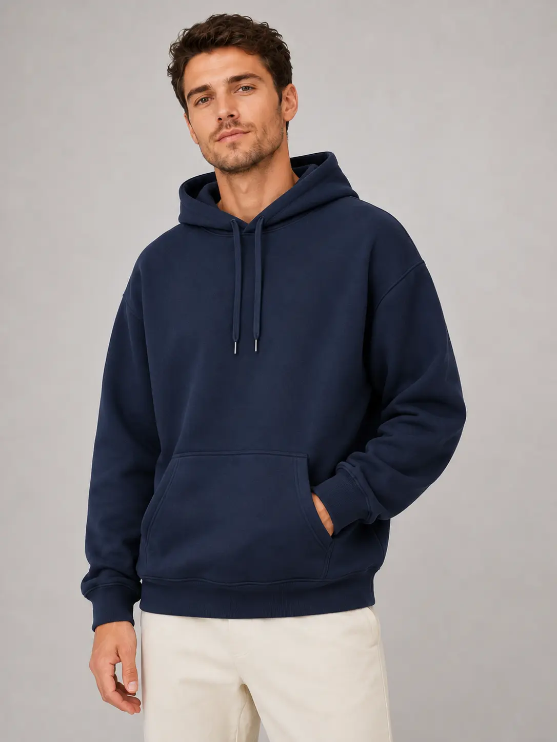 Unisex True to Size Fleece Lined Oversized Hoodie Pullover Sweatshirts Fall Winter Cozy fleece-lined pullover, adjustable drawstring hood, kangaroo pocket, regular fit, machine wash