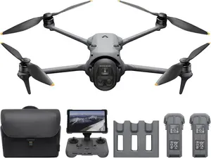 [Pre-Owned Options] DJI Mavic 4 Pro Flagship Drone with 4K/8K Hasselblad Camera, Advanced Tri-Camera System, Extended Flight Time, Omni-Directional Sensing, Multiple Battery & Remote Controller Combo Packages