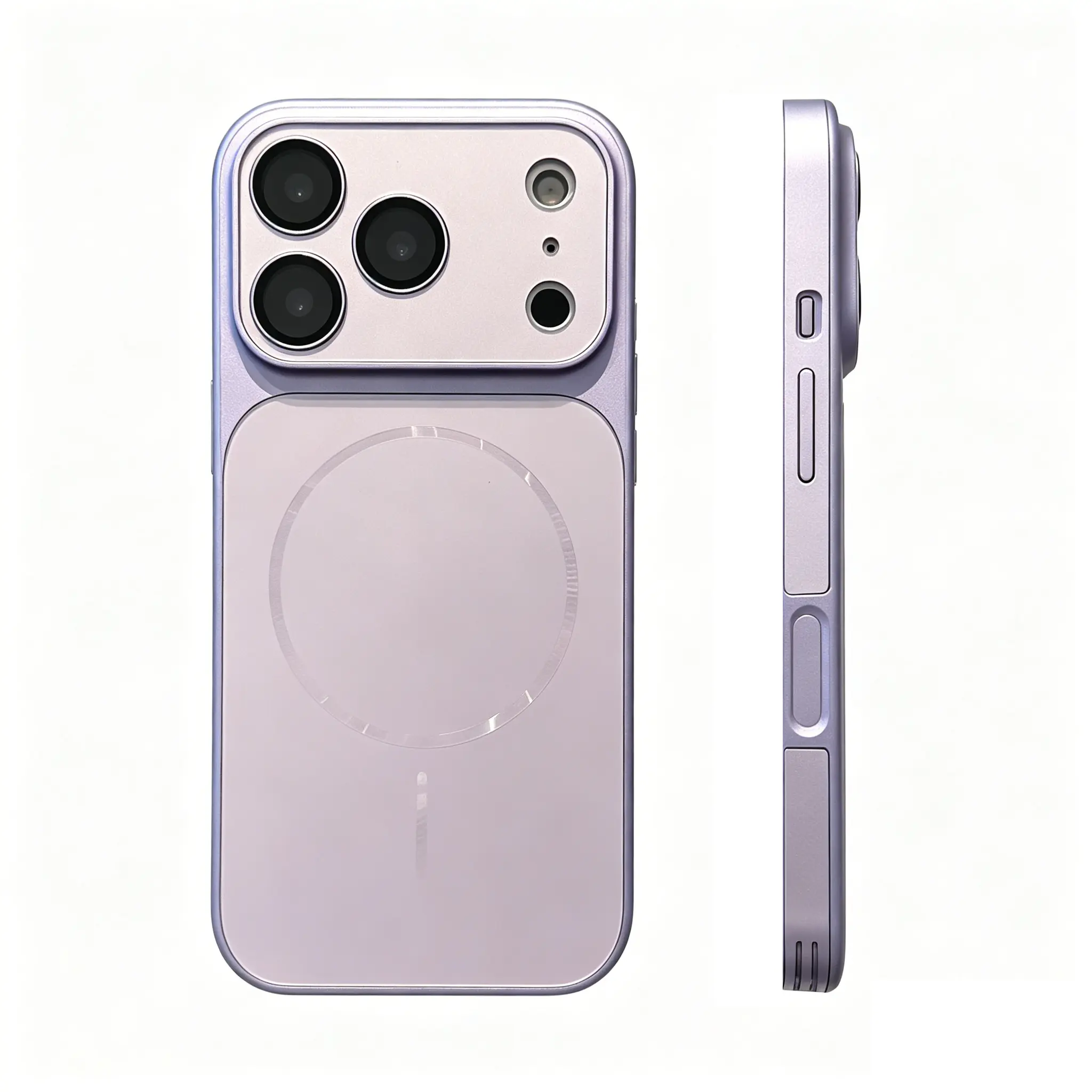 (Case & Nova) Matte Magnetic Plastic MagSafe Ring Smartphone Casing, Built-in Lens Protector, Minimalist Anti-Drop Full-Cover Shockproof Accessory, for iPhone 17 Pro Max,16,15,14 Pro Max,13, Universal Unisex Phone Protection Accessories, Iphone 14 Pro Max