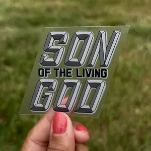 Bible "Son" Sticker - For Water Bottles, Laptops, DIY Scrapbooking & Stamping Projects