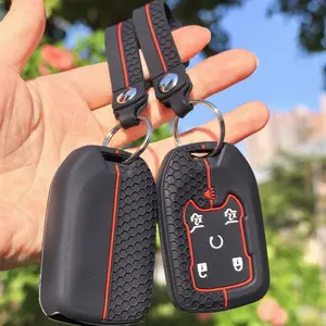 Premium Protective Key Cover Keychain Car Remote Key Case Cover Car Key Protector Key Fob Protector For CHEVROLET Silverado GMC Sierra 1500 2500HD 3500HD Terrain Acadia 2020 2021 2022