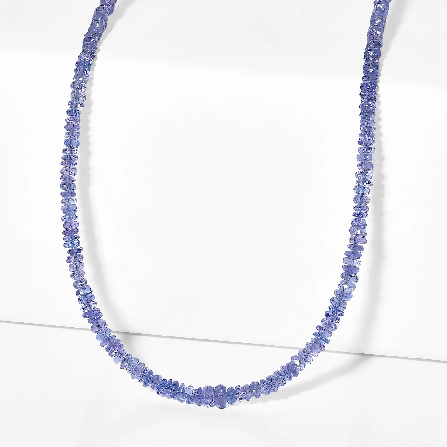 D''Joy Premium Tanzanite Necklace (18 Inches) in Rhodium Over Sterling Silver 40.00 ctw