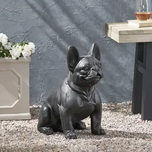 Garden Dog Statues Outdoor Decor, Outdoor Statue Garden Decorations Puppy Figurine for Patio, Lawn, Yard Art Decoration, Housewarming Garden Gift