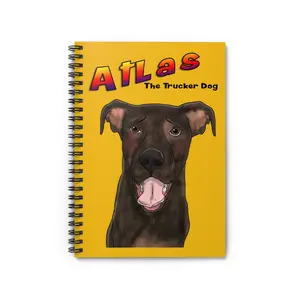 Atlas the Trucker Dog Spiral Notebook - Fun Pet-Themed Journal for Dog Lovers, Gifts for Animal Lovers, Back-to-School Supplies, Cute [...]