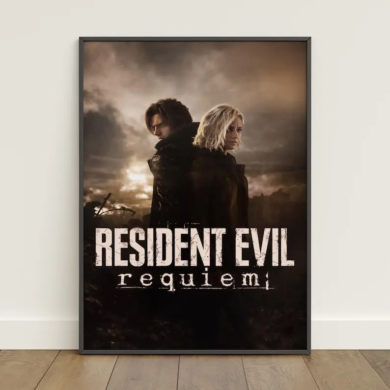 Resident Evil Requiem Poster Print Unframed | Leon Kennedy Wall Art | Game 2