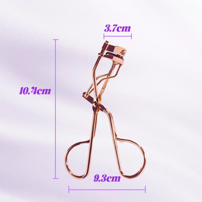 Rose Gold Wide-Angle Eyelash Curler Set for Round-Shaped Eyes - Perfect for Enhancing Your Look