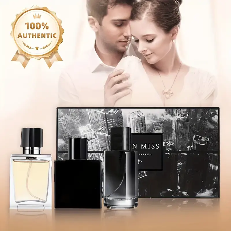JEAN MISS 72H Long-Lasting Men's Cologne Trio Set 3x Eau de Parfum