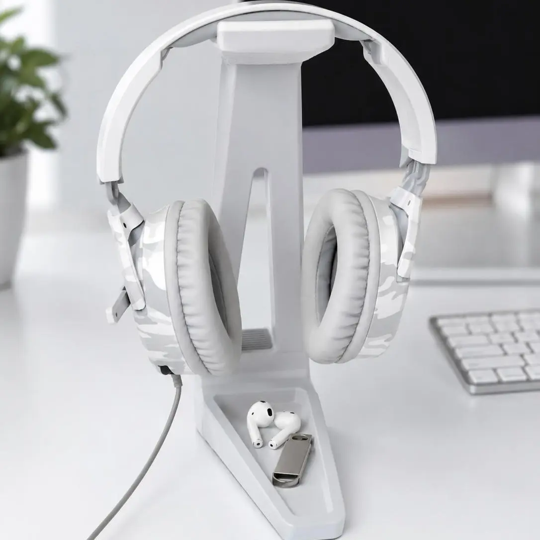 minimal headset stand with tray
