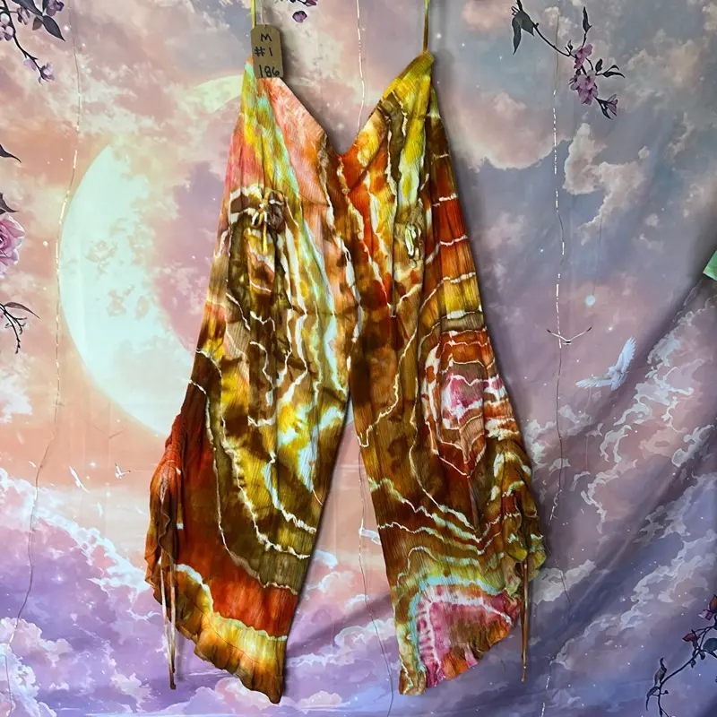(186) Tie Dye "FlowRuff" Dance Pants - Vibrant Colors, Flowing Design, Perfect for Dance and Movement