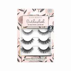 Kara Beauty Outlashed 3D Faux Lashes 3 Assorted Pairs