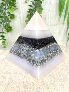 LIAM - Orgonite Pyramid - EMF Protector - Hematite, Opalite and Aluminum Metals