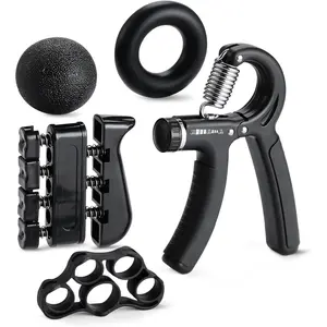 Hand Grip Strengthener Kit 5 Pack Forearm Grip Adjustable Resistance Hand Gripper, gripper ,forearm veins,Finger Exerciser, Finger Stretcher,Grip Ring Stress Relief Grip Ball For Athletes, Boyfriend Gift