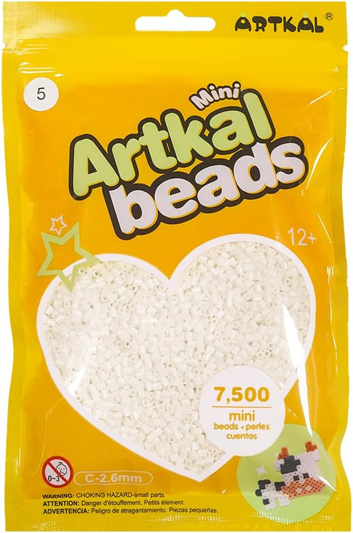 Beadora 2.6mm Mini Fuse Beads, 7500/15000pcs, DIY Melty Beads for Kids, Craft, Perler & Hama Compatible, Creative Art Beads Se
