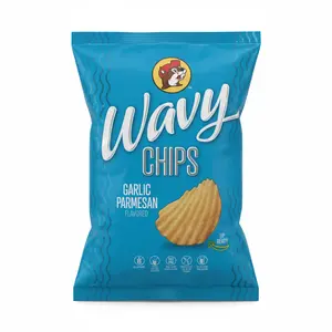 Buc-ee's Garlic Parmesan Wavy Chips - Thick-Cut, Wavy, and Crunchy Snack with Roasted Garlic & Parmesan Cheese - Resealable Bag for Freshness - Crispy, Savory