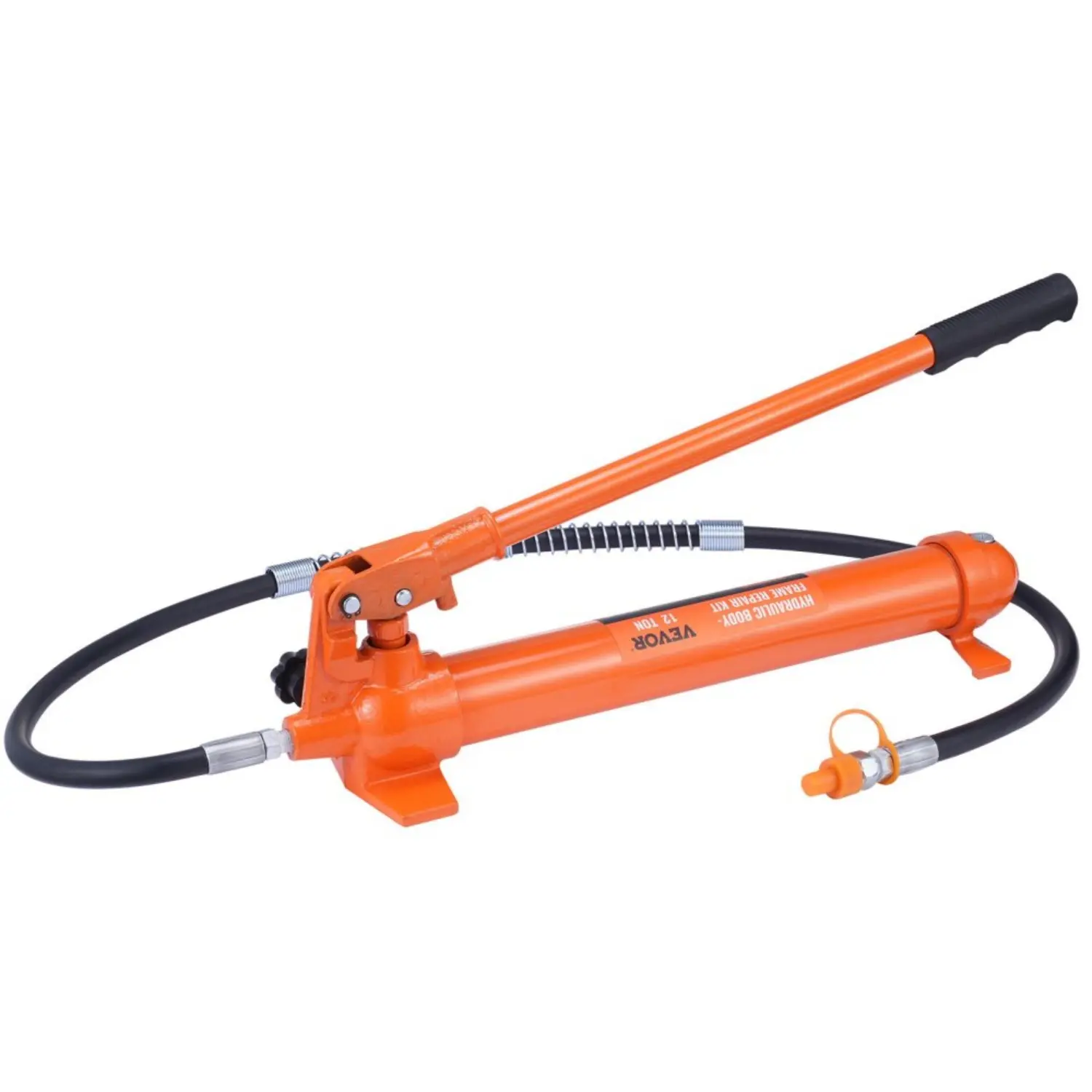12 Ton Porta Power Kit, Hydraulic Ram with Pump with 4.6 ft/1.4 m Oil Hose, Portable Hydraulic Jack with Storage Case for Automotive, Garage, Farm, Mechanic (26455 LBS)