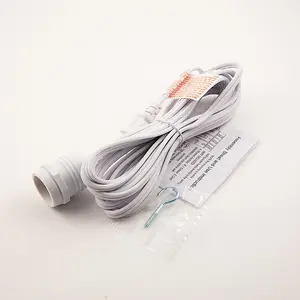 11FT Single Socket White Commercial Grade Outdoor Pendant Light Lamp Cord, E26