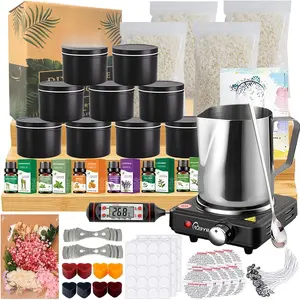 Candle Making Kit with Wax Melter, Complete Candle Making Supplies, Soy Candle Wax Kit for , Beginners, Adults, Including  Stove, Soy Wax, Melting Pot, Rich Scents and Dyes