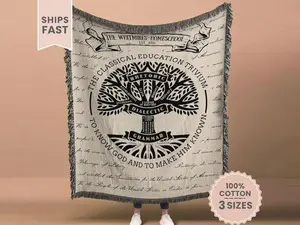 Personalized CC Trivium Tree Woven Blanket Gift For Classical Conversations Director Tapestry Year End Tutor Appreciation Throw CC Keepsake