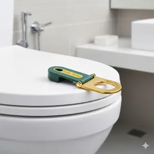 Upgrade Home Hygiene with Touchless Toilet Seat Lifter & Door Handle Pull - Anti-Bacterial, Adjustable, No-Drill Installation for Multi-Scene Use.
