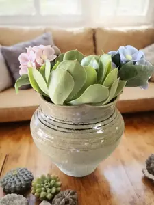 Hand-thrown Ceramic Flower Pots for Succulents and Cacti - Natural Design, Durable Material, Perfect for Home Decor