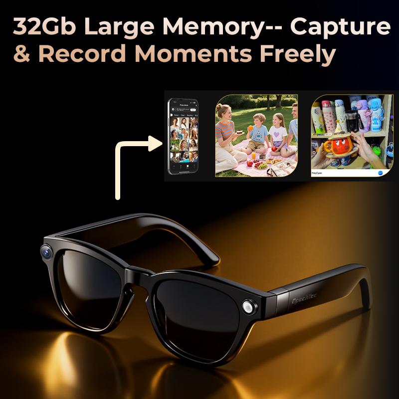 AI Smart Glasses with  8MP HD Camera,4k Photos, 1080P Video Recording , Real Time Translation, Voice Assistant,  for Travel, Meetings & Vlogging, Bluetooth Eyewear with Voice Assistant and Photochromic Lenses ,touch adjustment, next gen gadgets