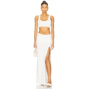 superdown Leni Maxi Skirt Set in White
