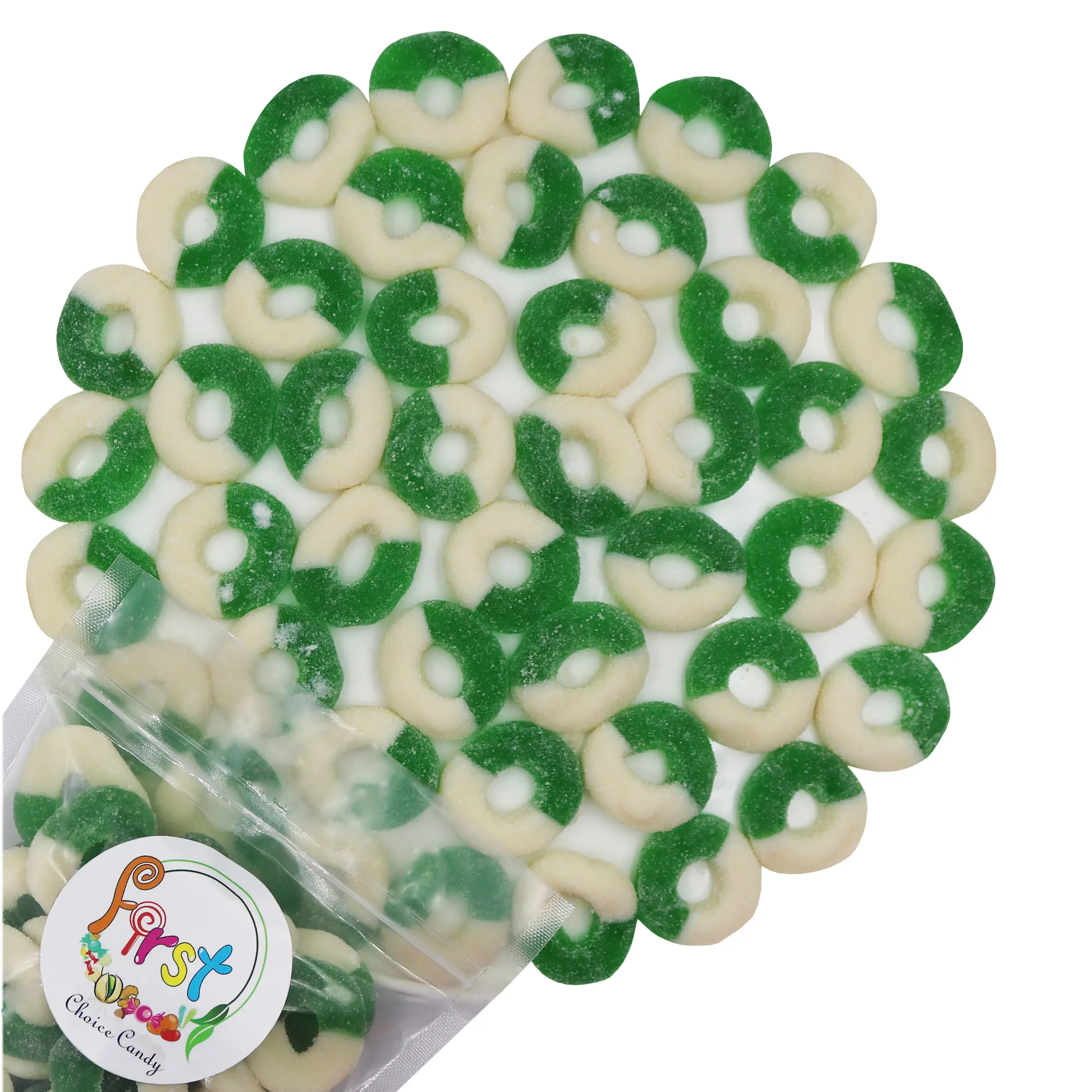 GUMMY APPLE RINGS 2LB BAG GUMMY APPLE RINGS 2LB BAG