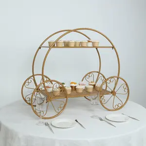 2-Tier Metal Cupcake Stand Gold - Centerpiece Dessert Display Stand for Pastries & Party Favors 28"