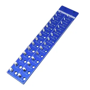 Blue Thread Checker, Nut and Bolt Thread Checker Standard and MetricBolt Size and Thread GaugeBolt and Nut Identifier Gauge can be Hung or Placed on The Table for Use.QuesearQuesear
