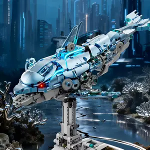 Charming Technological Pink/Blue Dolphin - with Display Stand, Birthday/New Year/Holiday/Christmas Gift